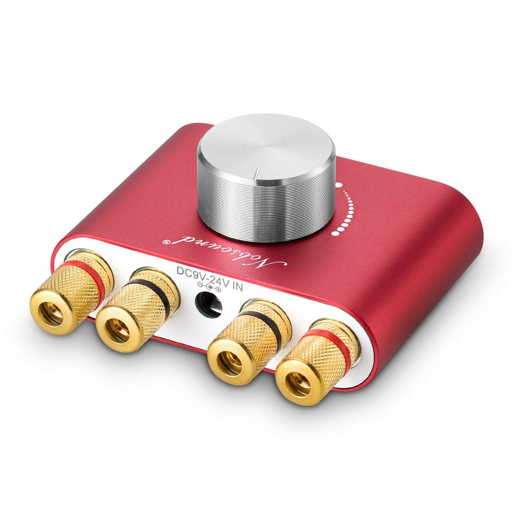 Nobsound Pro Усилитель мощности Bluetooth 100 Вт Усилитель Динамик HiFi Аудио с Блоком Питания NS-01G 5.0 (красный)