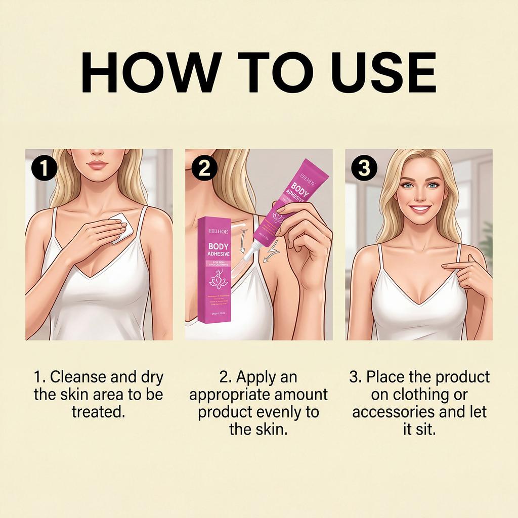 EELHOE Clothing body adhesive Secures clothing in place, prevents slipping, easy to use, convenient adhesive