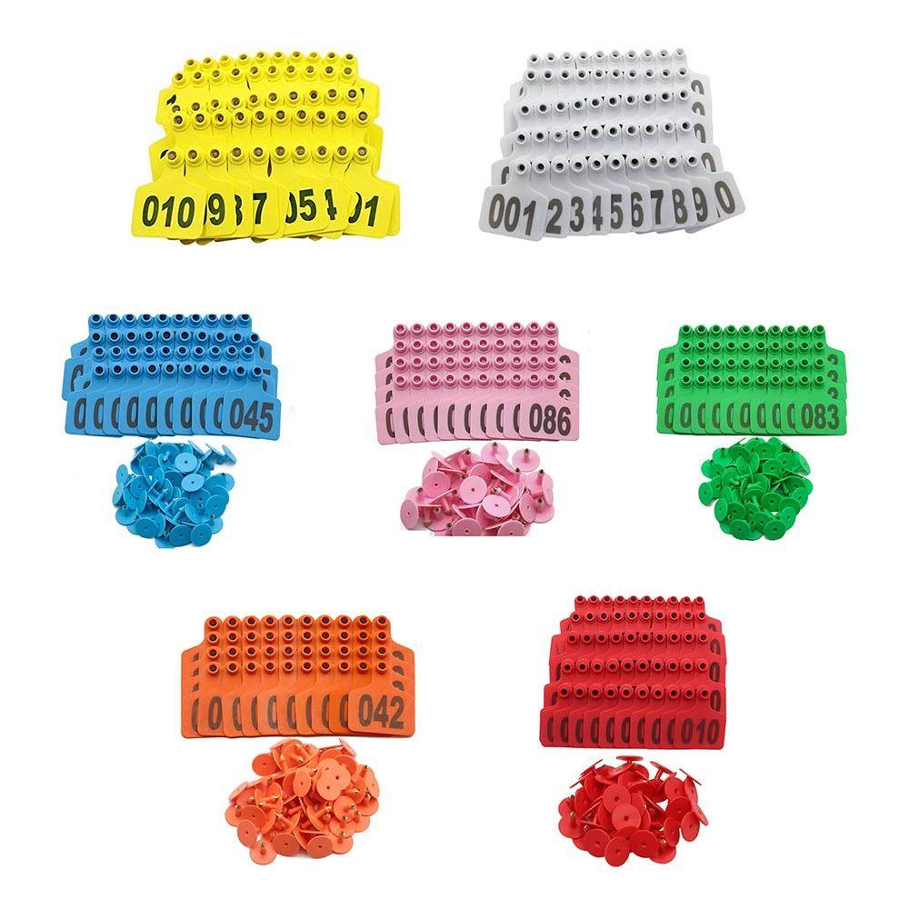 100 шт. Сельскохозяйственное оборудование Бирка для уха свиньи козы Идентификация Знак на ухо свиньи овцы Серьги-бирки для овец Корова