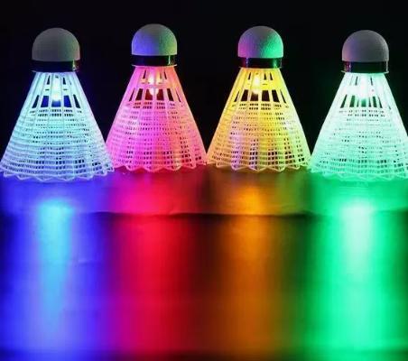 LED Badminton Shuttlecock with /Off - in the Dark Multicolor Birdies for Night Games