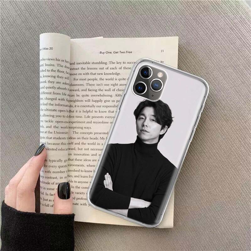 Чехол для телефона Gong Yoo для Apple iPhone 12 13 Mini 14 15 Pro 17 Pro Max Air 11 16E 16 Plus Прозрачный силиконовый защитный