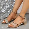 Модные женские сандалии, летняя повседневная обувь, женская обувь с открытым носком, летняя женская обувь с ремешком на щиколотке, женская обувь