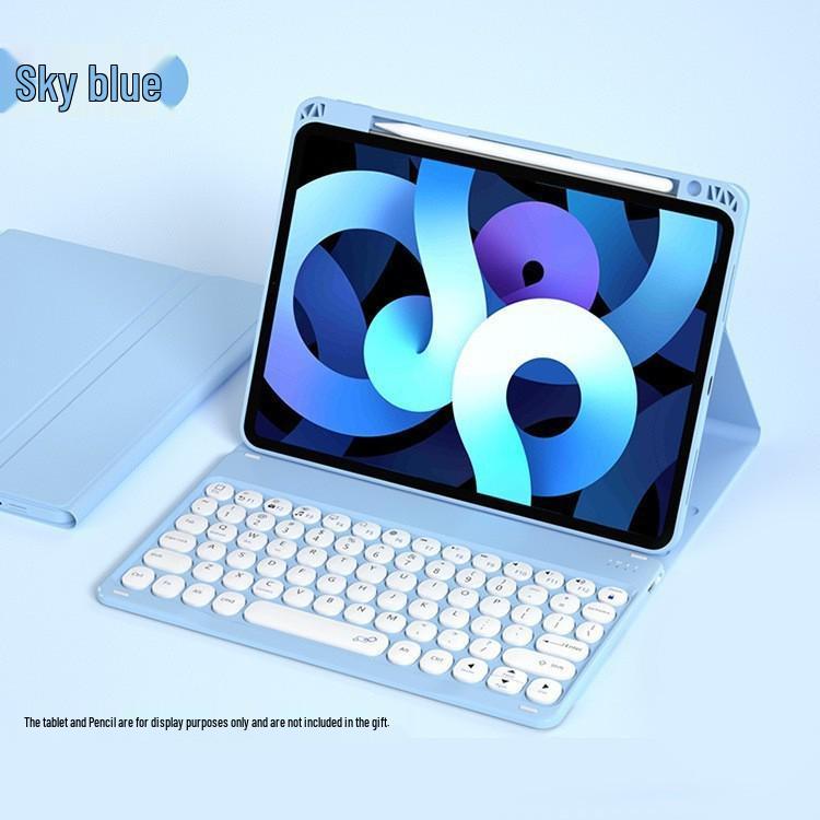 Кожаный чехол-клавиатура Bluetooth для iPad Pro 13 дюймов со слотом для стилуса и магнитной застежкой, совместим с Air 6/7