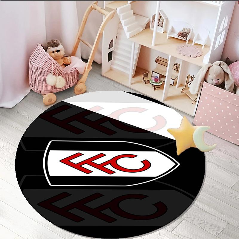 1PC round rug Fc Crest Design Printed Round Area Rug ,Rug For Home Office, Round Chair Rug, Decorative Carpet Fan gifts Christmas gift