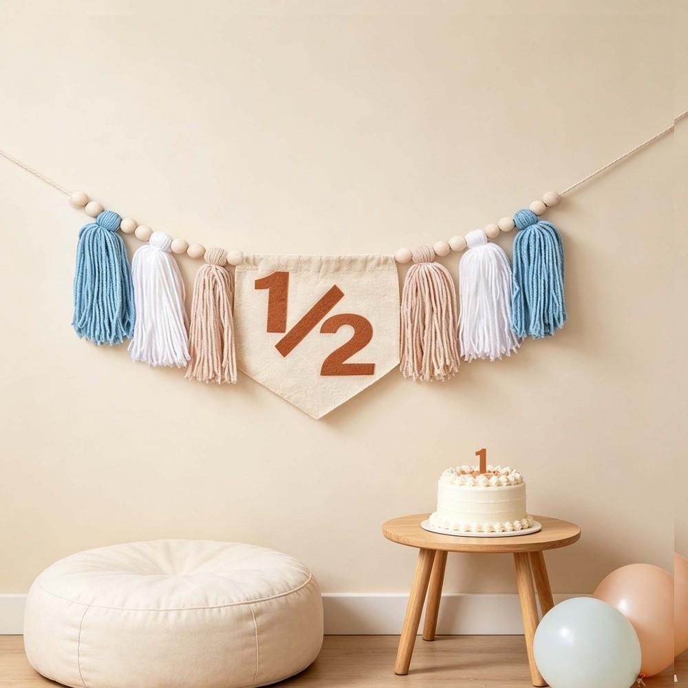 6 Month Party Decorations Boho-style High Chair Banner Cute Birthday Banner Photo Shoot
