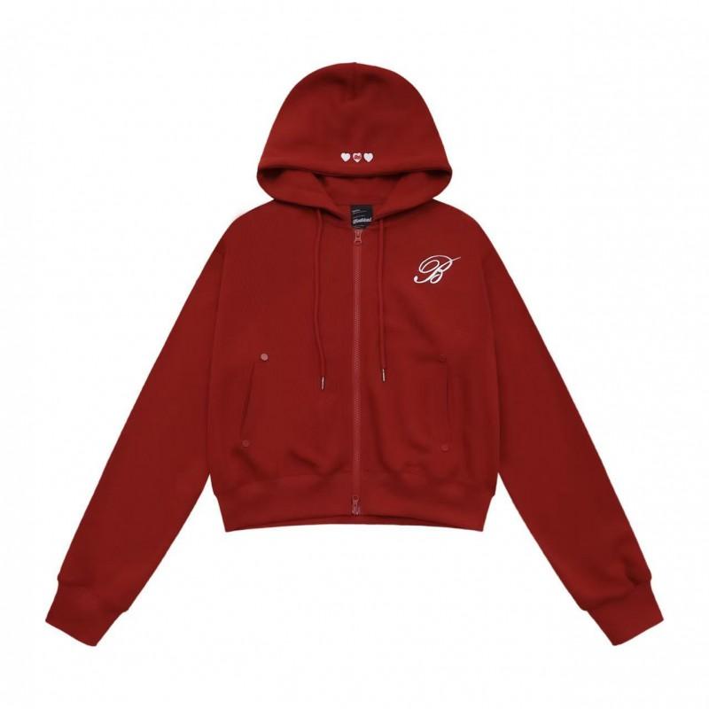 Vintage Zip Up Hoodie Embroidered Letter Loose Fit Unisex Early Fall Casual Top