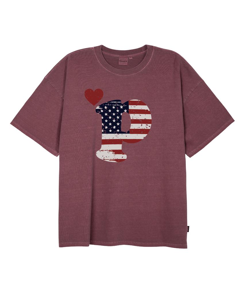PRIMATE Pmerica Oversized Pigment Short Sleeve T-Shirt 3 Colors