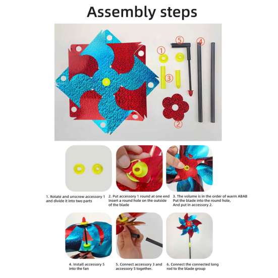 Светоотражающие вертушки с колышками, отпугивающие птиц, ветряные вертушки, отпугивающие птиц и животных, разноцветные блестящие вертушки для сада, двора, газона, крыльца