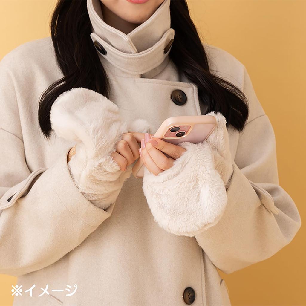 Sanrio Искусственный мех Мой 379522 (САНРИО) Варежки, Мелоди, Без пальцев, Теплые,