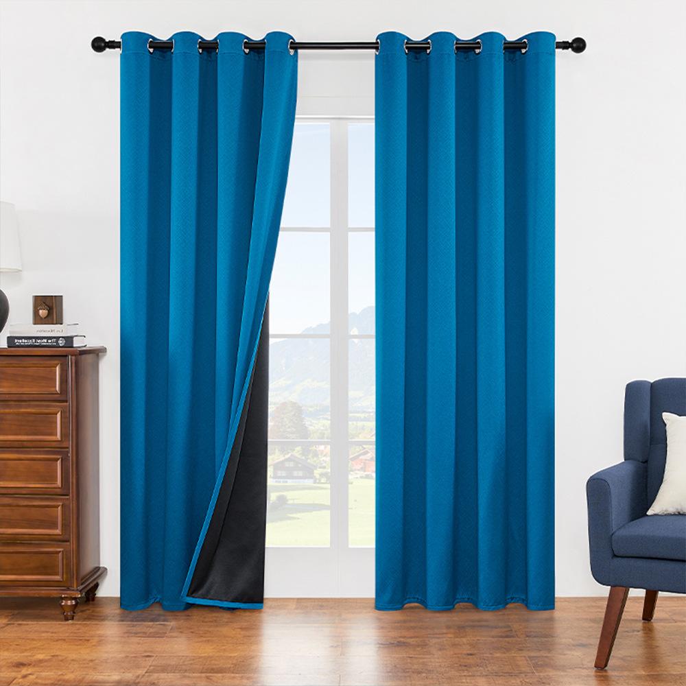 Solid Color Blackout Curtains High Precision Fabric Drapes For Living Room Bedroom Privacy And Light Blocking Elegant Window Treatments