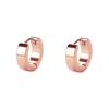 Водонепроницаемые серьги-кольца из нержавеющей стали цвета розового золота - Не выцветающие широкие C-образные клипсы для мужчин и женщин.