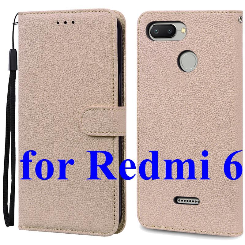 Mi 6 Case For Xiaomi Mi 6 Case Redmi 6 Leather Wallet Flip Case For Xiaomi Redmi 6 Mi6 Phone Case Redmi6 Cover Fundas Shell Bags