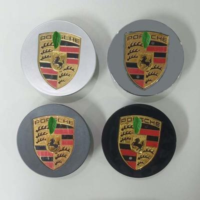 Центральные колпачки ступиц капота Porsche, 76 мм/65 мм, с эмблемой (подходит для всех моделей)