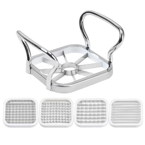Multifunctional 5 In 1 For Vegetable Fruit Food Cutter Cubes Apple Potato Grater French Fry Slicer Kitchen Accessories
