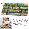 Портативный коврик Play Mat для путешествий 51" x 39" Детский ковер для игровой комнаты, класса, Образовательный город, Дороги, Моющийся, Игровой, Дорожный коврик, Нескользящий ковер