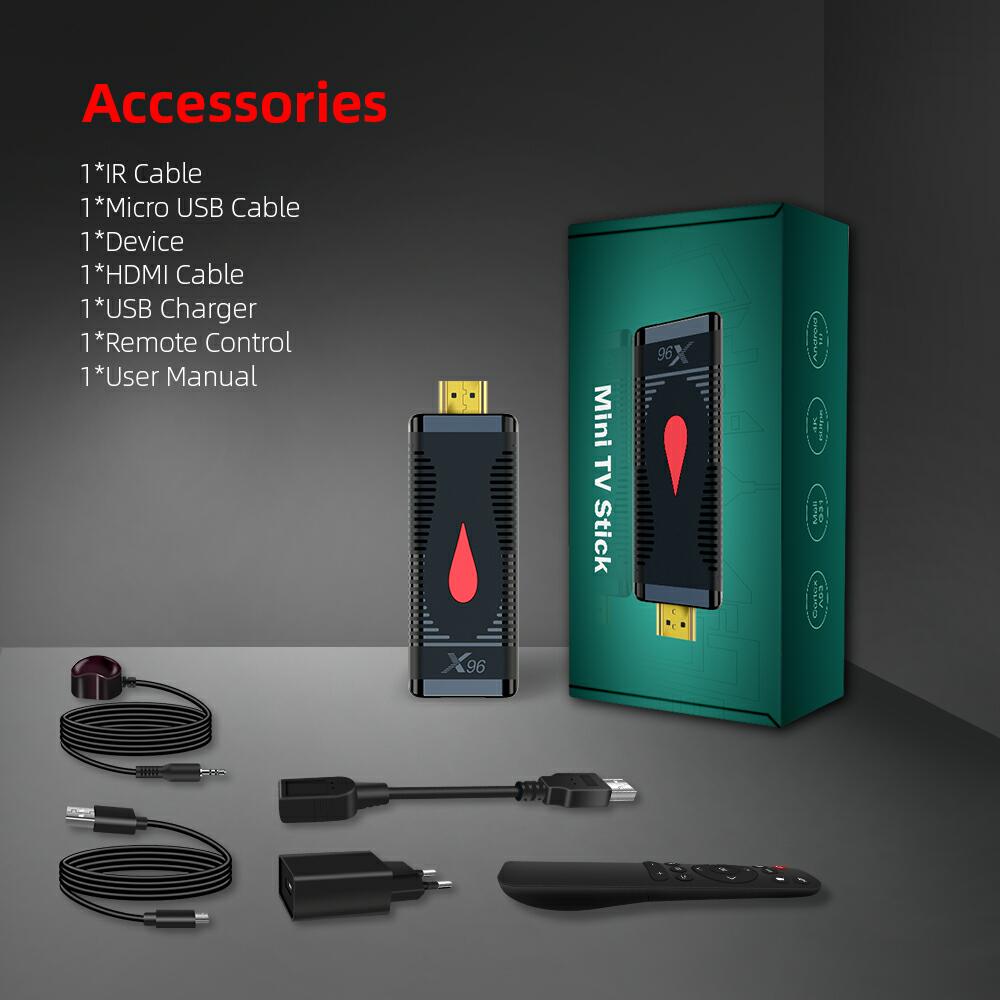 X96 S400 TV Stick 4k Smart TV Box Dongle 2.4G Wifi Mini TV Stick Android 10 TV Dongle 2G/16G