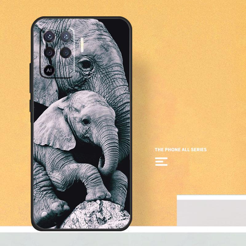 Elephant Baby Nature For OPPO A96 A76 A16 A54 A74 A94 A98 A78 A58 A5 A9 A52 A72 A53S A54S A15 A17 A57 A77 Case