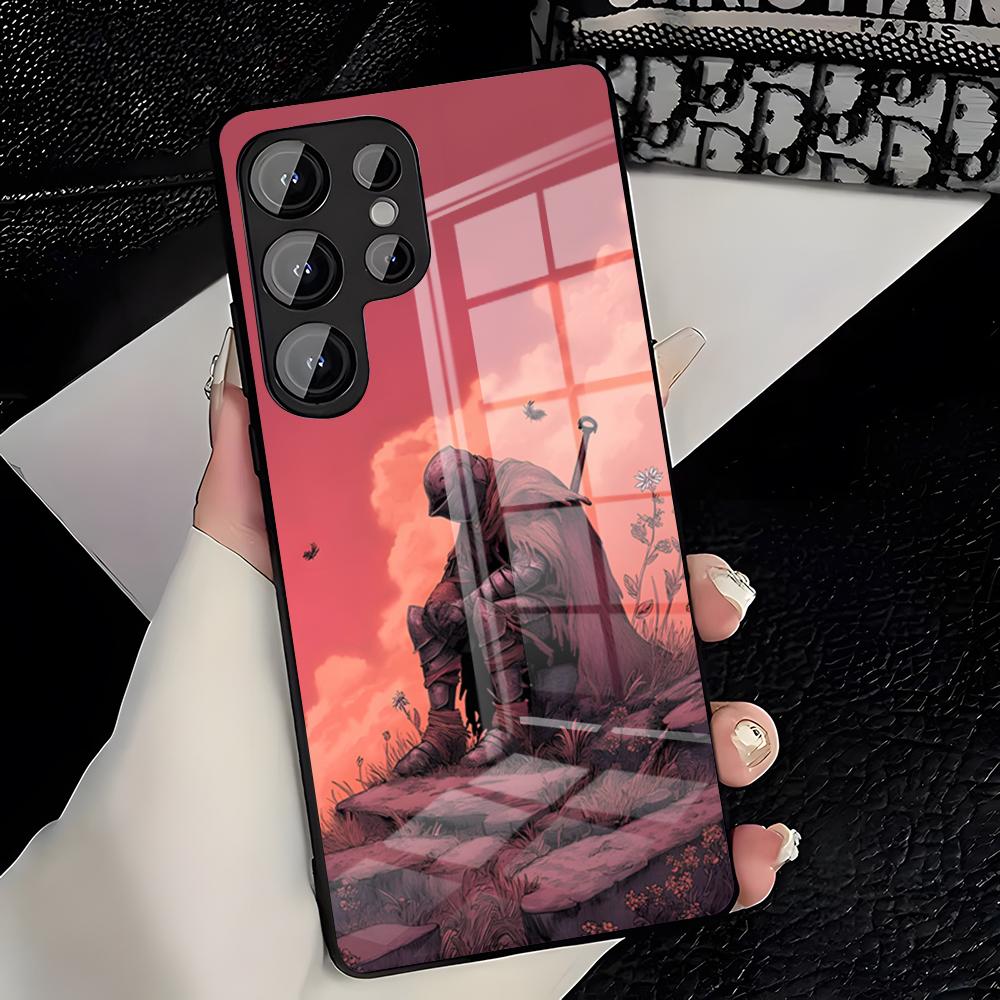 Чехол для телефона с игрой D-Dark S-Souls для Samsung S26 S25 Plus S20 S20 Plus S22 Ultra S23 FE S21 Plus S21 Ultra Стеклянная крышка