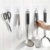 10Pcs Transparent Wall Hooks Waterproof Oilproof Self Adhesive Hooks Reusable Seamless Hanging Hook for Kitchen Bathroom Office
