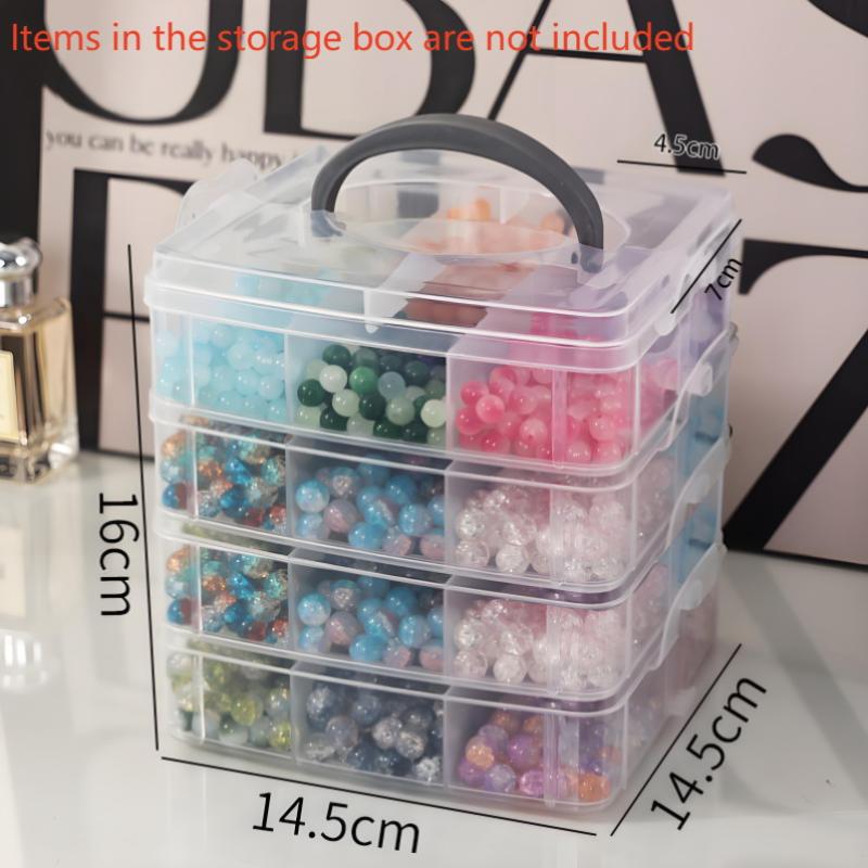 3 Tier 18-Grid Transparent Adjustable Stackable Compartment Slot Plastic Storage Box For Organizing Toys Jewelry Accessories
