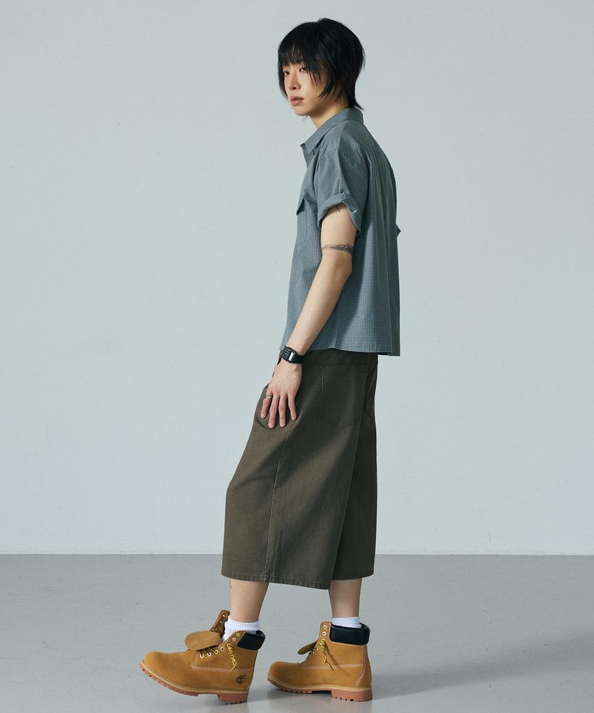 LXT Twill Cotton Wide Bermuda Pants [Khaki]