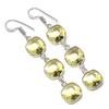 Citrine Gemstone 925 Sterling Silver Jewelry Earring 2.48"