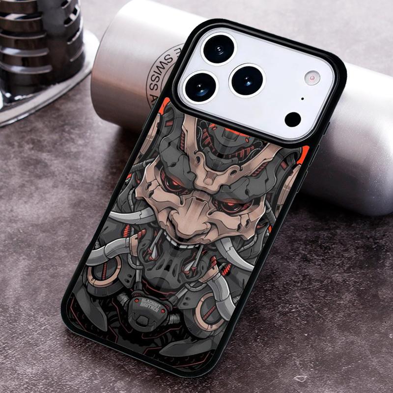 Oni Mask Phone Case for iPhone 17 16 15 Pro Max Air 14 13 12 11 Plus Shockproof Capa Cover