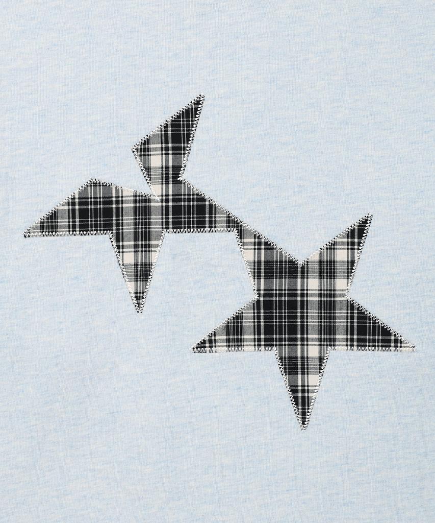 CAVISH Twin Star Check Applique Ls Tee Blue(Cv2Gsut555A)