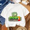 Summer Crew Neck T Shirt For Boys Girls Casual Daily Wear Plants Vs Zombies Cute Kawaii Cartoon Fashion Street Style 314Y