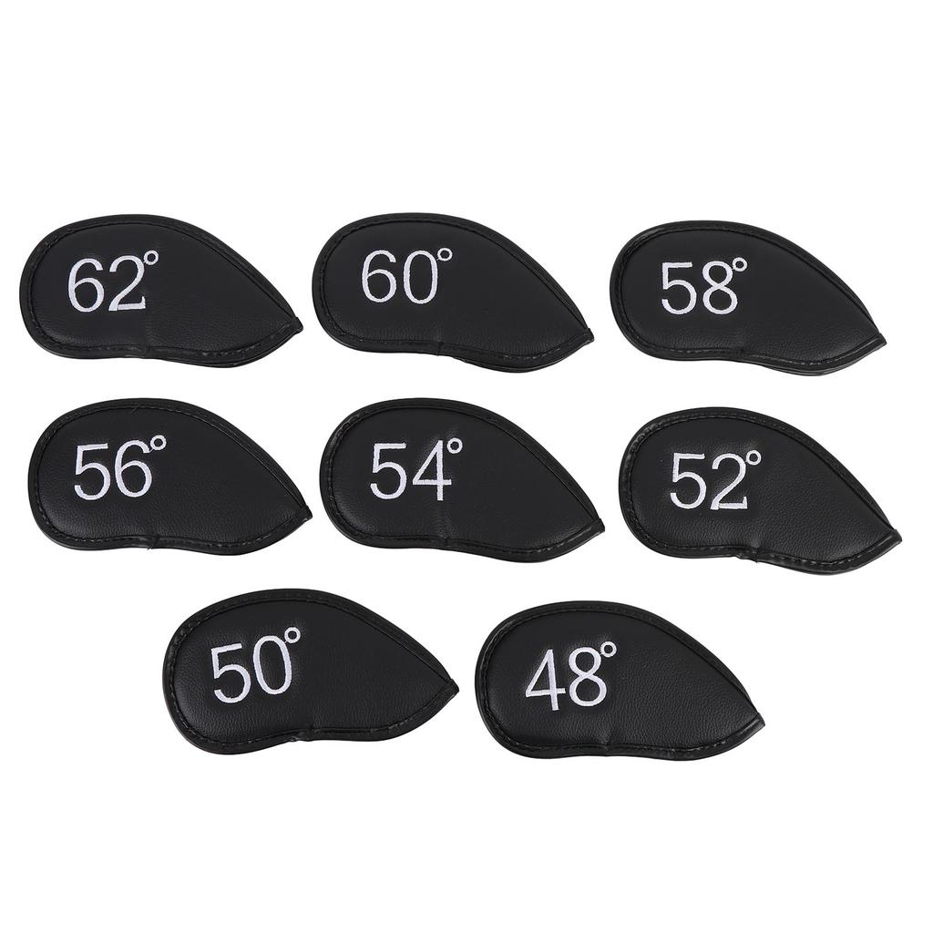 8PCS Wedge Irons Club Head Cover PU Leather Club Iron Headcover 48 degrees  50 degrees  52 degrees  54 degrees  56