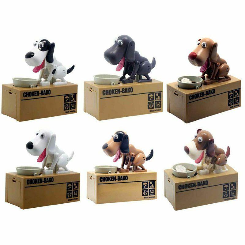 Очаровательная копилка в виде щенка с забавным автоматическим действием поедания для детей