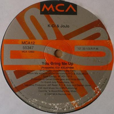 12-дюймовая пластинка K-CI & JOJO - Ты поднимаешь меня MCA1255347 MCA Records 1997 США Рэп и хип-хоп/R&B Б/У