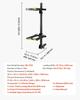 Folding Hitch Mounted Ski & Snowboard Rack, Fits 50 mm Receiver, Carries up to 6 Pairs of Skis or 4 Snowboards, Adjustable Hitch-Mounted Rack for Car