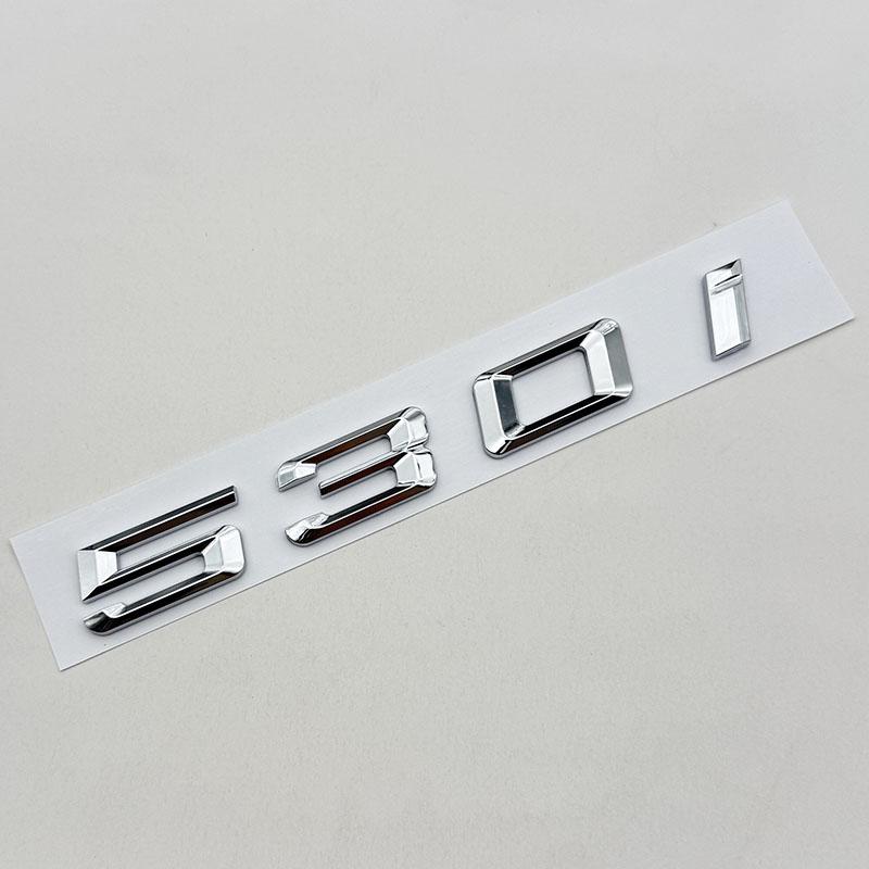 3D ABS Car Letters Logo 520i 528i 530i 535i Badge Sticker Rear Trunk Emblem For BMW 5 Series 530i 520i Tail Marking Accessories