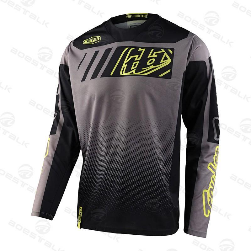 Mens Outdoor Off-Road Motorcycle Jersey Breathable Long Sleeve Cycling Shirt Road Mountain Bike