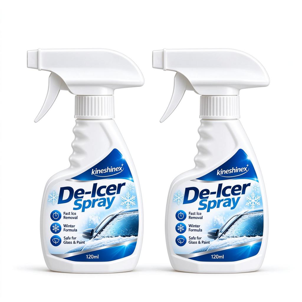 Car Windshield De Icer Spray 120ml, Winter Ice Remover Spray for Vehicle Glass Surface