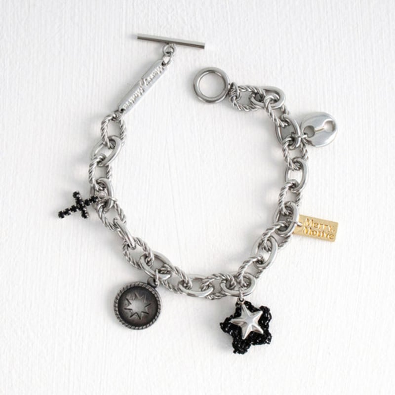 MERRYMOTIVE [Unisex] Unique pendant with bold chain bracelet