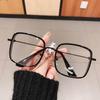 New Fashion Square Reading Anti Blue Light Glasses Women Brand Designer White Female Eyeglasses Metal Frame Transparent Glasses