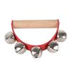 1pcs Christmas Jingle Bells Jingle Shaking Sleigh Bell Handbell Wooden Handle Bells for Christmas