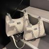 Сумка-цепочка с вышитыми ромбами, женская, весенняя, популярная, сумка-мессенджер, универсальная, через плечо, подмышечная сумка