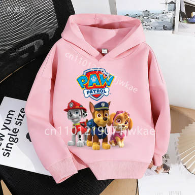 Spring Autumn Paw Patrol Pup Friends Printed Hoodie Sweatshirt Casual Kid Soft Clothes 3-12 Year Boys Girls Toddler Pullover Top