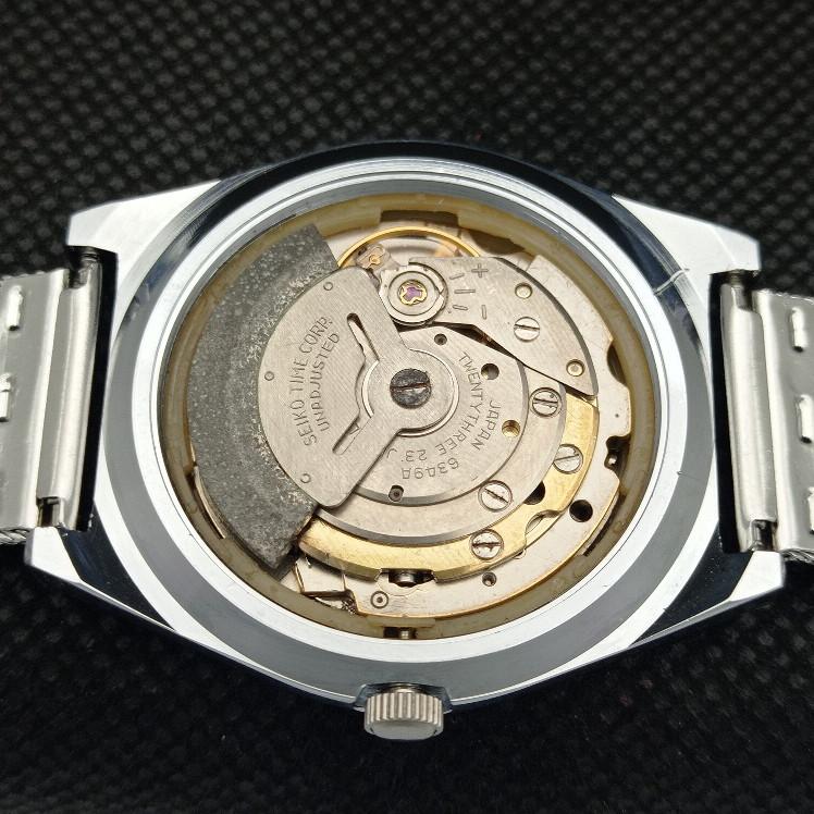 ВОССТАНОВЛЕННЫЕ ВИНТАЖНЫЕ SEIKO 5 AUTO 6309A ЯПОНИЯ МУЖСКИЕ АРАБСКИЕ ЧЕРНЫЕ ЧАСЫ a298957-2