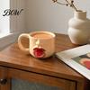 Cute Quirky Office Desk Decor Tongue Out Ceramic Coffee Mug, 10oz Unique 3D Sculpted Face Cup Large Capacity Beverage Mug for Tea Milk, Funny