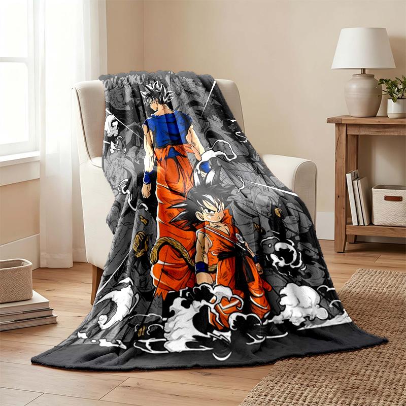 Dragon Ball blanket Flannel Blanket Soft Cozy Plush Throw for Sofa Bed Lightweight Home Decor