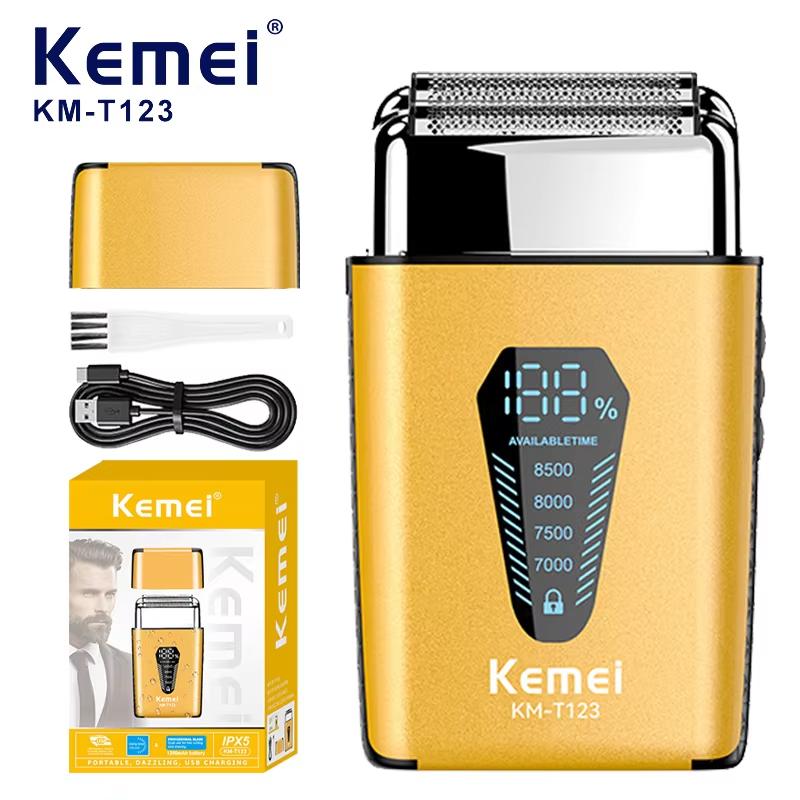 Kemei Original Electric Shaver Rechargeable Powerful Floating Razor Balds Head Shaving Machine for Men KM-T123
