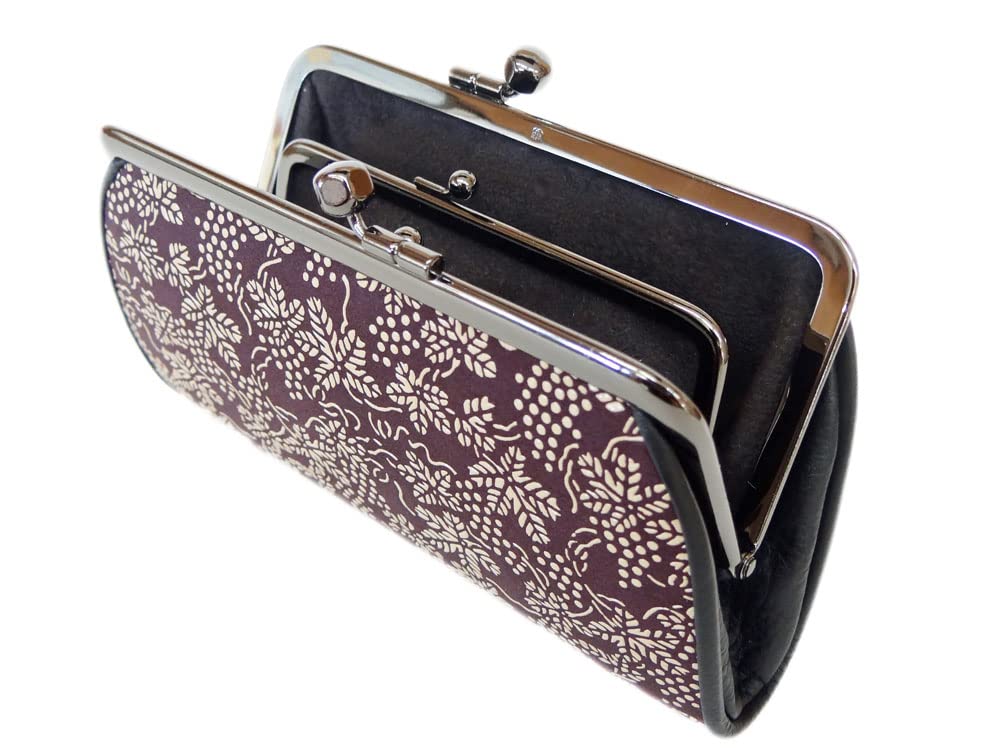 Кошелек Inden 340 Застежка Кошелек для монет 1501 Фиолетовая оленья кожа x Белый лак Узор "Виноградная лоза" Высота x Ширина x Толщина Внутреннее отделение Закрытие сумки Кошелек для монет