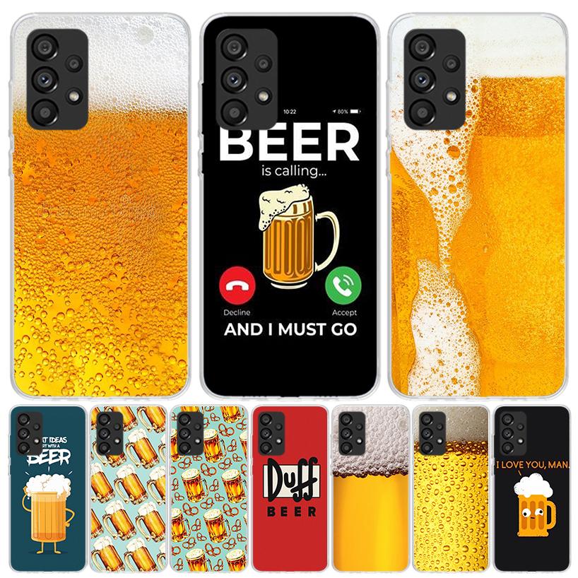 World Beers Alcohol Summer Bubble Phone Case For Samsung Galaxy A13 A14 A15 A16 A53 A54 A55 A56 A33 A34 A35 A36 A23 A24 A25 A26