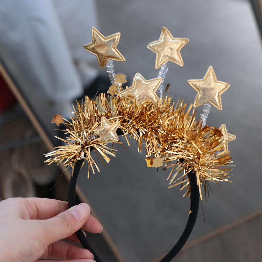 Gold Silver Happy New Year Headband Glitter Party Photo Props  Party Supplies