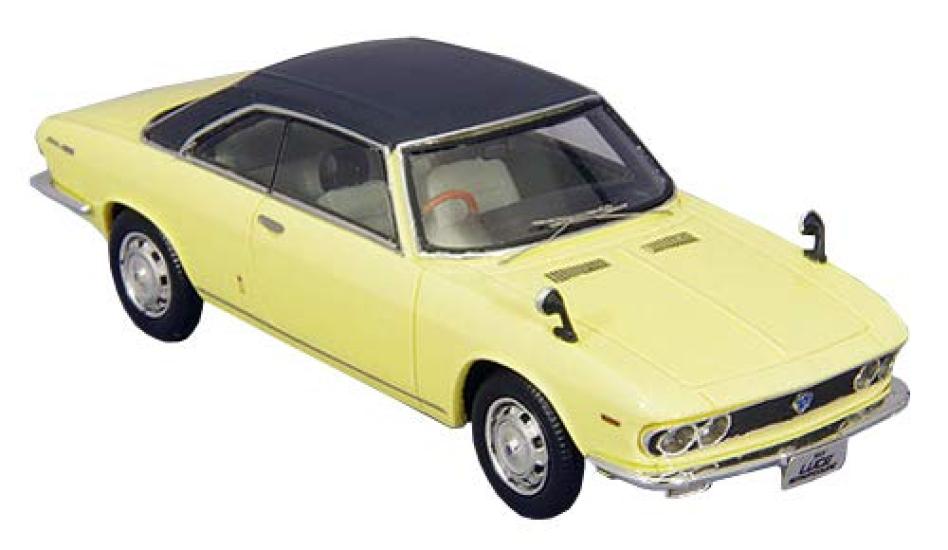 ENIF Scale Mazda Luce Rotary Coupe 1969 Moonlight Yellow with Leather Finished 1/43 Model, Top,