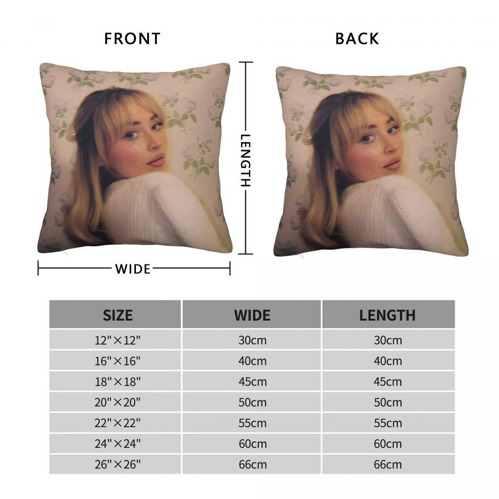 Singer Sabrina Carpenter Pillowcase Polyester Cushion Cover Decorative Pop Music Throw Pillow Case Cover Home Dropshipping 18'